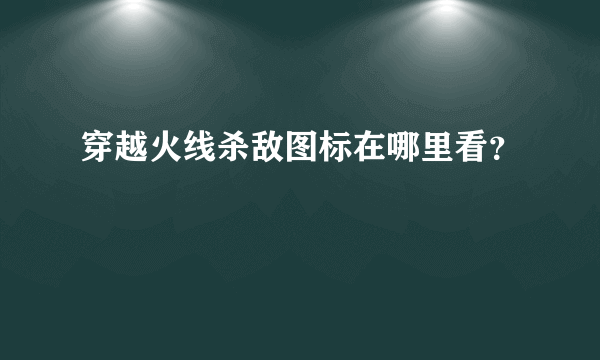 穿越火线杀敌图标在哪里看？