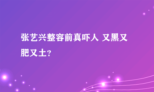 张艺兴整容前真吓人 又黑又肥又土？