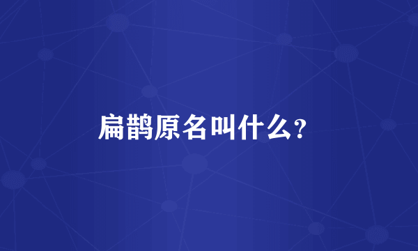 扁鹊原名叫什么？