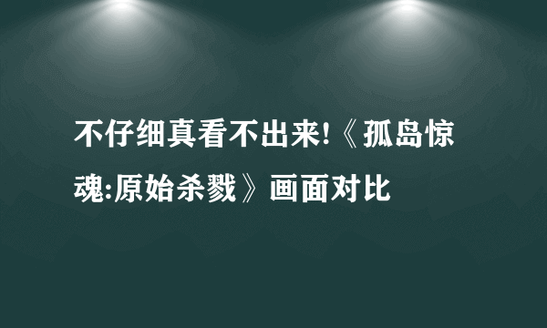 不仔细真看不出来!《孤岛惊魂:原始杀戮》画面对比