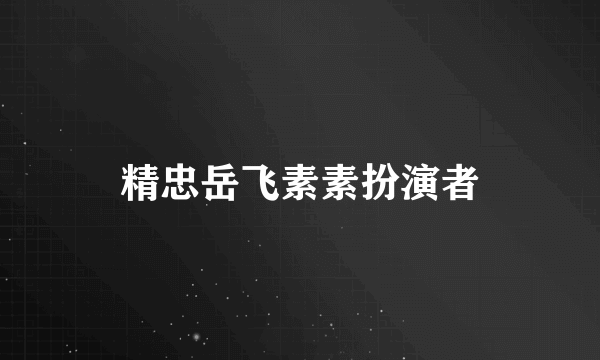 精忠岳飞素素扮演者