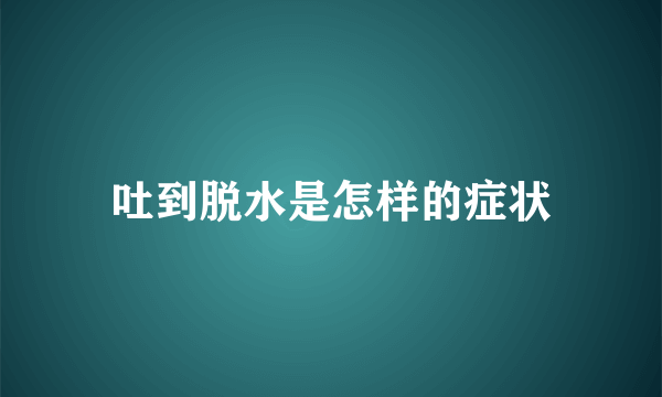 吐到脱水是怎样的症状