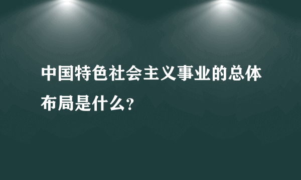 中国特色社会主义事业的总体布局是什么？