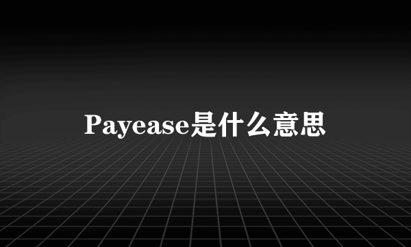 Payease是什么意思