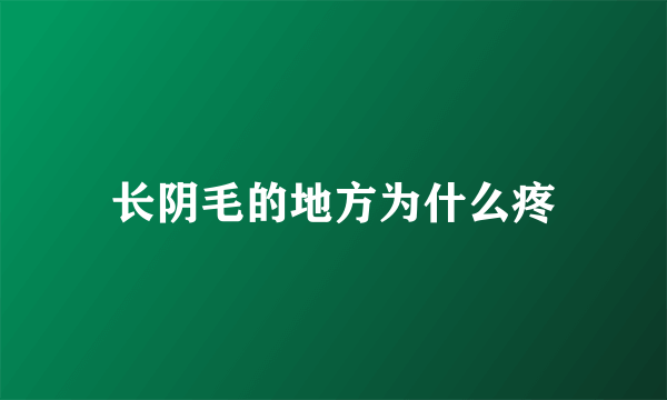 长阴毛的地方为什么疼