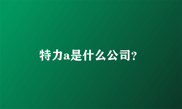 特力a是什么公司？