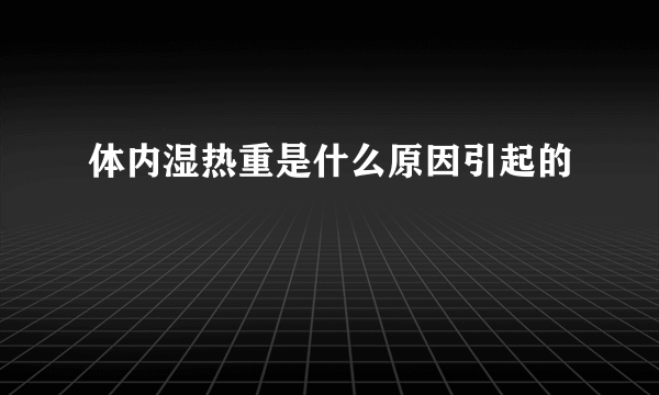 体内湿热重是什么原因引起的