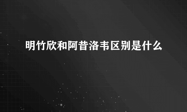 明竹欣和阿昔洛韦区别是什么