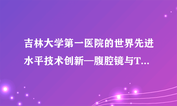 吉林大学第一医院的世界先进水平技术创新—腹腔镜与TEM双镜联合完成腹部无辅助切口的结直肠手术。