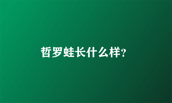 哲罗蛙长什么样？