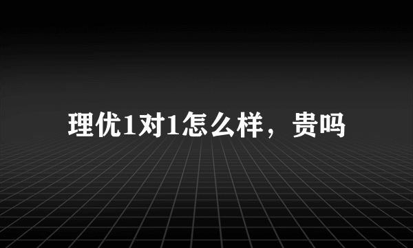 理优1对1怎么样，贵吗