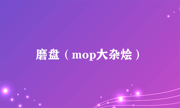 磨盘（mop大杂烩）