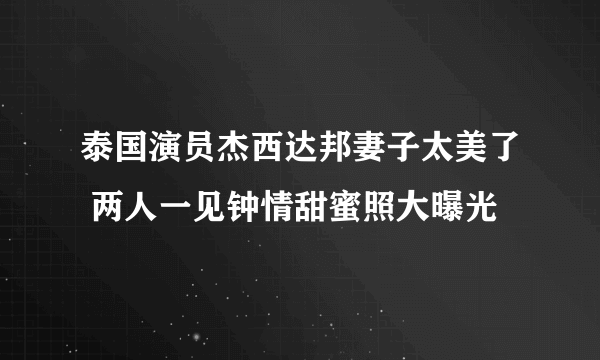 泰国演员杰西达邦妻子太美了 两人一见钟情甜蜜照大曝光