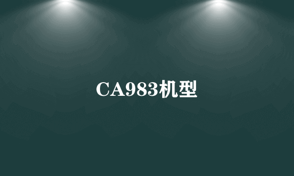 CA983机型