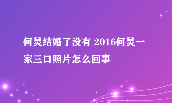 何炅结婚了没有 2016何炅一家三口照片怎么回事