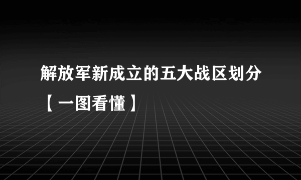 解放军新成立的五大战区划分【一图看懂】