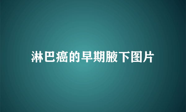 淋巴癌的早期腋下图片