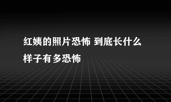 红姨的照片恐怖 到底长什么样子有多恐怖