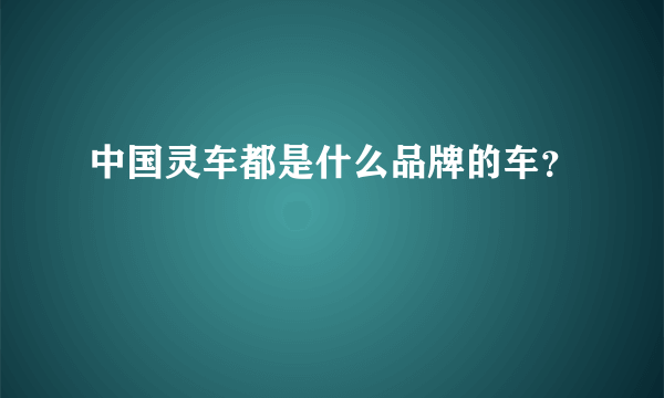 中国灵车都是什么品牌的车？