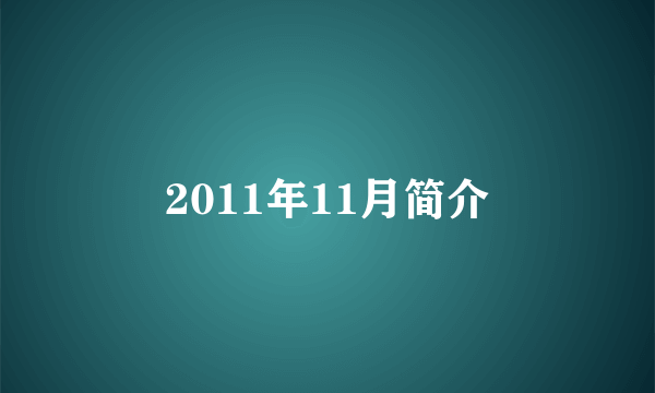 2011年11月简介