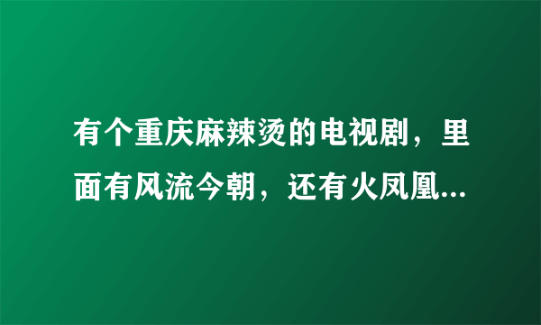 有个重庆麻辣烫的电视剧，里面有风流今朝，还有火凤凰，还有梅老坎。谢谢