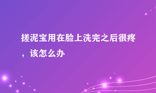 搓泥宝用在脸上洗完之后很疼，该怎么办