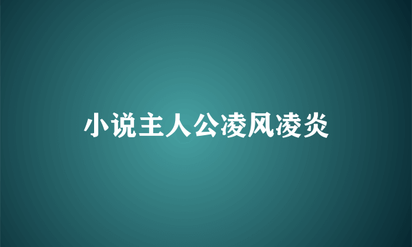 小说主人公凌风凌炎