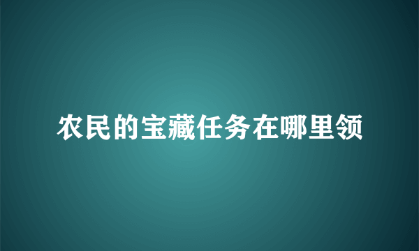 农民的宝藏任务在哪里领