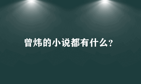 曾炜的小说都有什么？