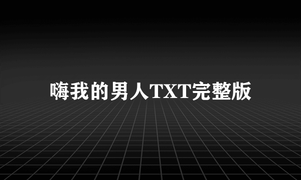 嗨我的男人TXT完整版