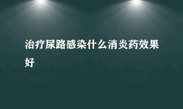 治疗尿路感染什么消炎药效果好