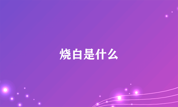 烧白是什么