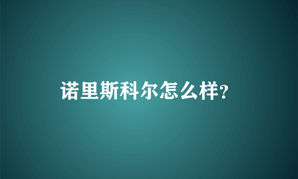 诺里斯科尔怎么样？