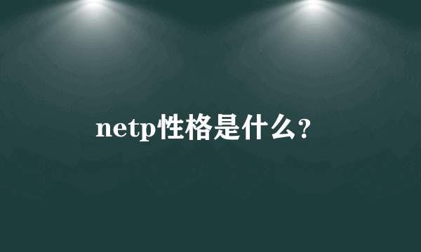 netp性格是什么？