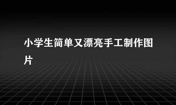 小学生简单又漂亮手工制作图片