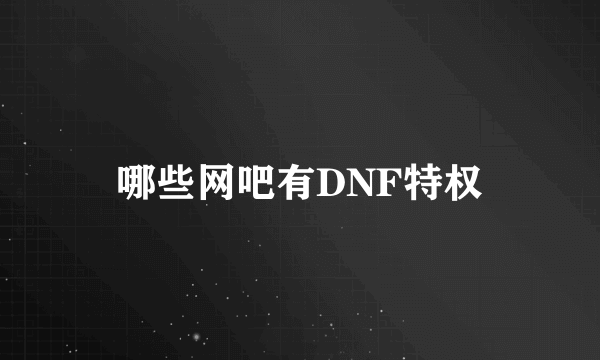 哪些网吧有DNF特权