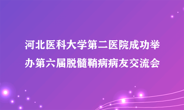 河北医科大学第二医院成功举办第六届脱髓鞘病病友交流会