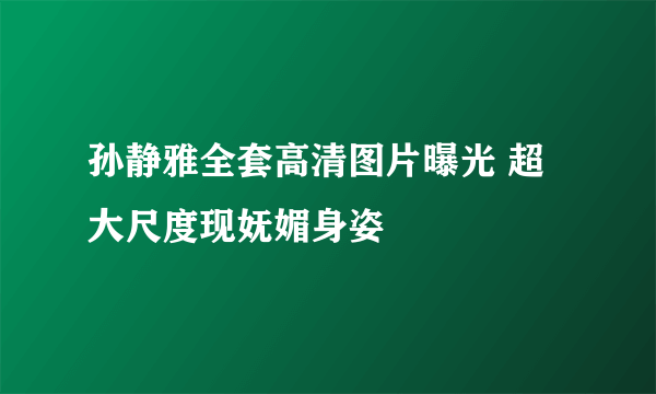 孙静雅全套高清图片曝光 超大尺度现妩媚身姿