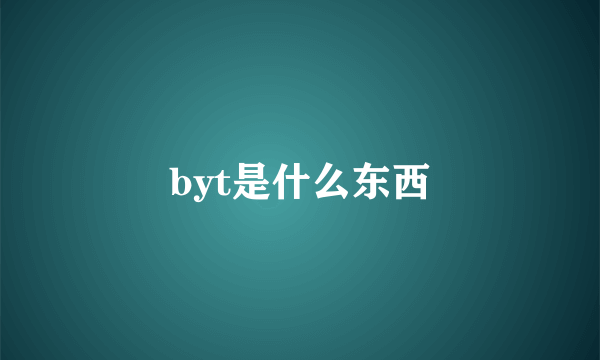 byt是什么东西