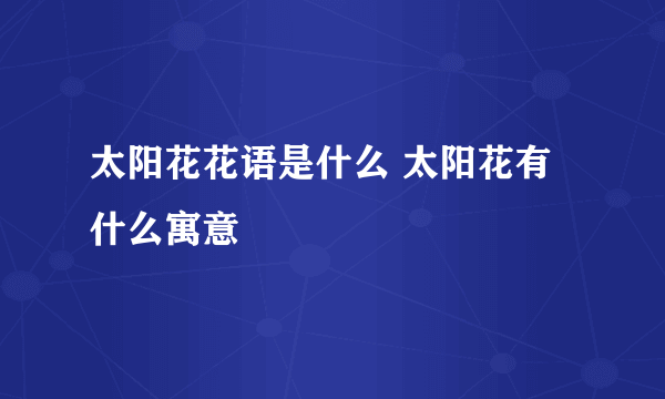 太阳花花语是什么 太阳花有什么寓意