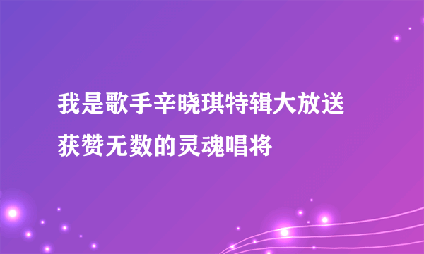 我是歌手辛晓琪特辑大放送 获赞无数的灵魂唱将