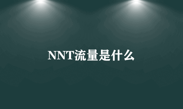 NNT流量是什么