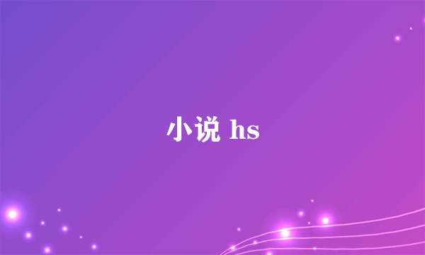 小说 hs