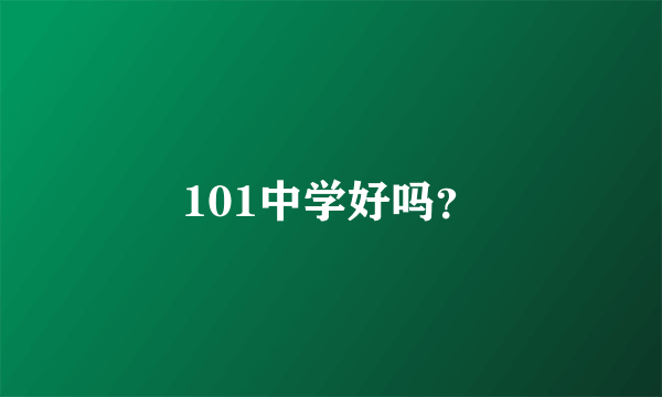 101中学好吗？