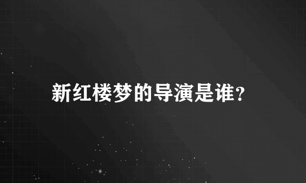 新红楼梦的导演是谁？