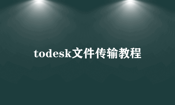 todesk文件传输教程