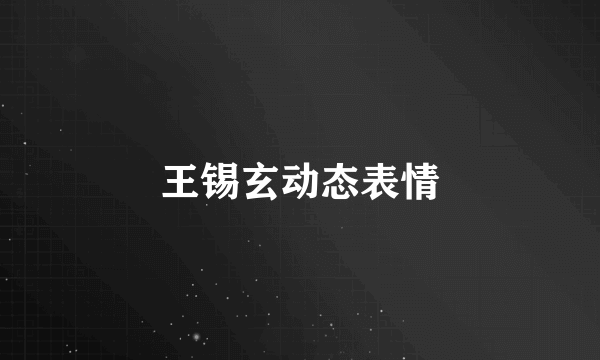 王锡玄动态表情