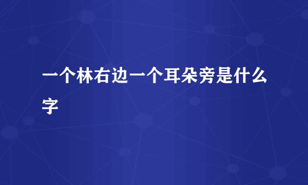 一个林右边一个耳朵旁是什么字