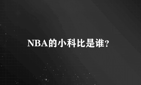 NBA的小科比是谁？