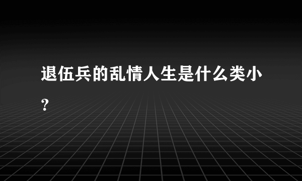 退伍兵的乱情人生是什么类小？